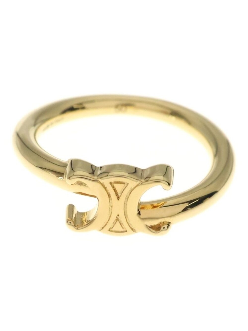 Celine Ring Triomphe Asymmetric Gold